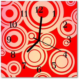 Zegar ścienny kwadrat Czerwone kŁąka