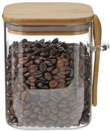 Maxxo Pojemnik szklany Bamboo z łyżeczką, 800 ml
