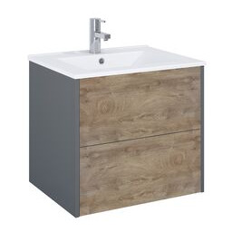 Szafka łazienkowa Marti 60 cm dąb/antracyt