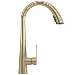 Bateria Kuchenna Złota Szczotkowana Z Wyciąganą Wylewką Rea