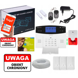 Przewodowy Alarm LCD Gsm App Wifi Tuya Senior