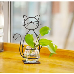 Joyathome Uchwyt na szklany wazon na doniczkę, metalowy