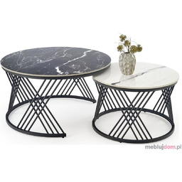 Zestaw ław FLAMINGO Halmar Czarny Marmur + Biały