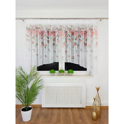 Firanka Gotowa Z Etaminy W Kwiaty 400X150 Taśma