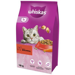 WHISKAS Karma dla kota Wołowina 14 kg Zyskaj