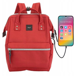 Himawari plecak damski młodzieżowy z portem Usb