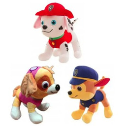 PSI PATROL ZESTAW PLUSZAKÓW MASKOTKI PAW PATROL CHASE