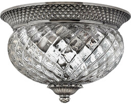 Sufitowa LAMPA antyczna Plantation HK-PLANT-F-S-PL Elstead HINKLEY szklana