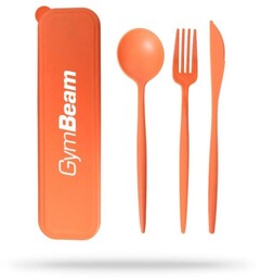 GymBeam Zestaw sztućców 2GO Orange