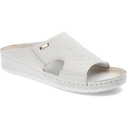 Armodo Białe Klapki Modne Obuwie Damskie