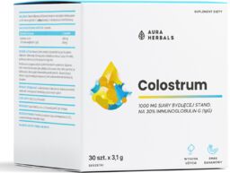 Aura Herbals Colostrum 1000 mg, smak bananowy, 30