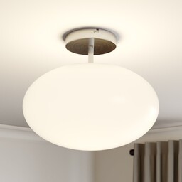 Lampy sufitowe Lindby, Sonika, ściemnialny, biały, salon, szkło,