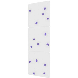 Ścianka wspinaczkowa dla dzieci biała z fioletowymi kamieniami