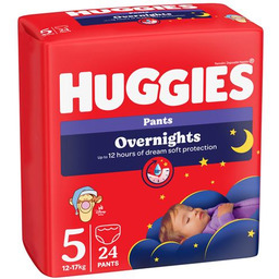 HUGGIES Pieluchomajtki Overnights Pants rozmiar 5 (12-17kg), 24szt.