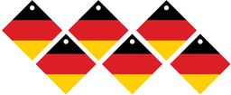 Zawieszki na butelki z wstążeczką Flaga Niemiec -