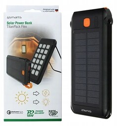 Solarny Powerbank Kabel Micro Usb 4SMARTS Titanpack Flex