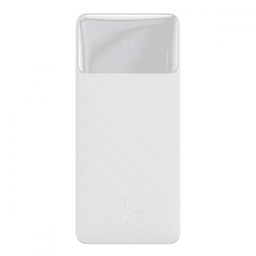 Baseus Bipow powerbank z wyświetlaczem 30000mAh 15W biały
