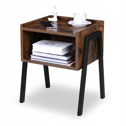 Stolik Nocny Boczny Szafka Nocna Półka Dąb Loft