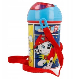 Bidon Kubek Ze Słomką Psi Patrol Pasek 450Ml