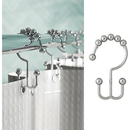 Zenna Home Haczyki do zasłony prysznicowej, chromowane, zestaw