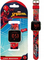 Spiderman Zegarek Elektroniczny Led dla Dzieci Cyf