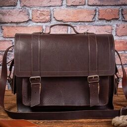 Tornister Skórzany Vintage Brąz Ciemny BR91