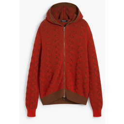 Sweter z dzianiny z zamkiem błyskawicznym