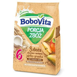 BoboVita Porcja zbóż Kaszka mleczna 3 zboża zbożowo-owsiana