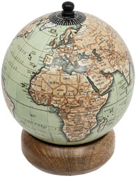 Atmosphera Dekoracyjny globus BE VINTAGE, podstawa z drewna