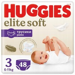 HUGGIES Pieluchomajtki Elite Soft Pants rozmiar 3 (6-11kg),