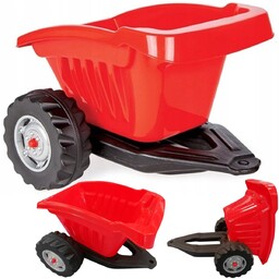 Przyczepka do Traktorka Dziecięcego Czerwona Zabawka dla Dzieci