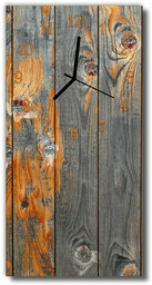 Zegar Szklany Pionowy Deska brązowy