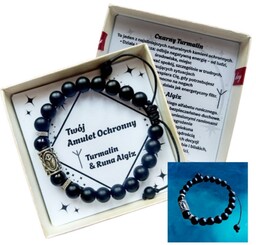 Bransoletka Damska Twój Amulet Ochronny Turmalin & Runa