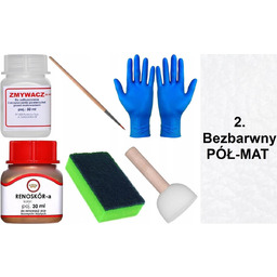 BEZBARWNY PÓŁ-MAT 2 Renoskór ZESTAW DO RENOWACJI SKÓRY
