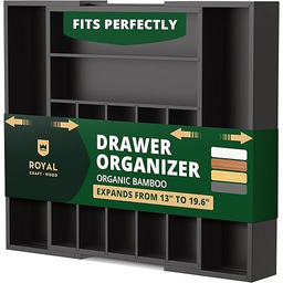 ROYAL CRAFT WOOD Luksusowy bambusowy organizer do szuflad