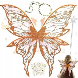 SKRZYDŁA WRÓŻKI DLA DOROSŁYCH ZESTAW USZAMI ELFÓW OPASKA