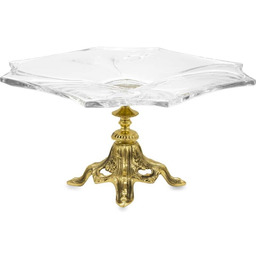 Pl Wyrób dekoracyjny patera szkło+mosiądz 17x33 115687