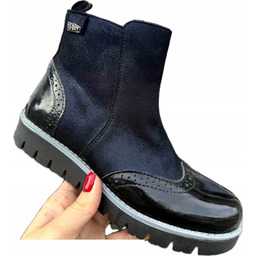 Renbut cudne profilowane botki jony srebra skóra naturalna