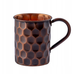 Prem-Copper Kubek Miedziany na wodę 450ml z uchwytem