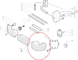 LAMPA PRZEDNIA LEWA DO TRAKTORA CASE CNH 87455684