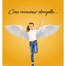 Czas rozwinąć skrzydła- naklejka ścienna ze skrzydłami