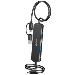 Unitek U1344ABK01 KVM Hub 10 Gbps 3xUSB-A Czarny