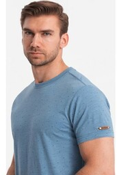 Męski t-shirt fullprint z kolorowymi literami - niebieski