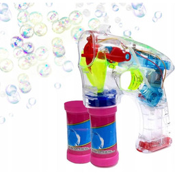 Pistolet do robienia baniek mydlanych + płyn