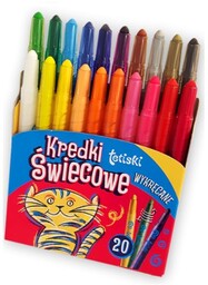 Kredki świecowe wykręcane KT010-AE - 20 kolorów