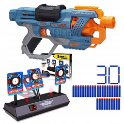 NERF ELITE COMMANDER + STRZAŁKI KAMIZELKA OKULARY