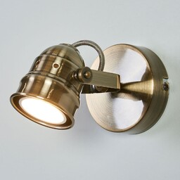 Lampa Ścienna Lindby, Leonor, ściemnialny, antyczny mosiądz, salon,