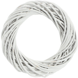 Wianek wiklinowy Berno 40 cm, biały