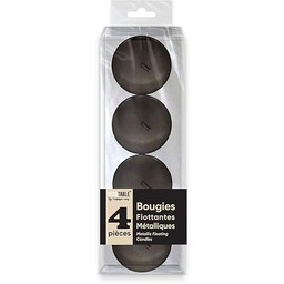 CZARNE PŁYWANE METALLIZOWANE ŚWIECE