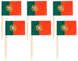 Wykałaczki z flagą narodową Portugalii - 50 szt.